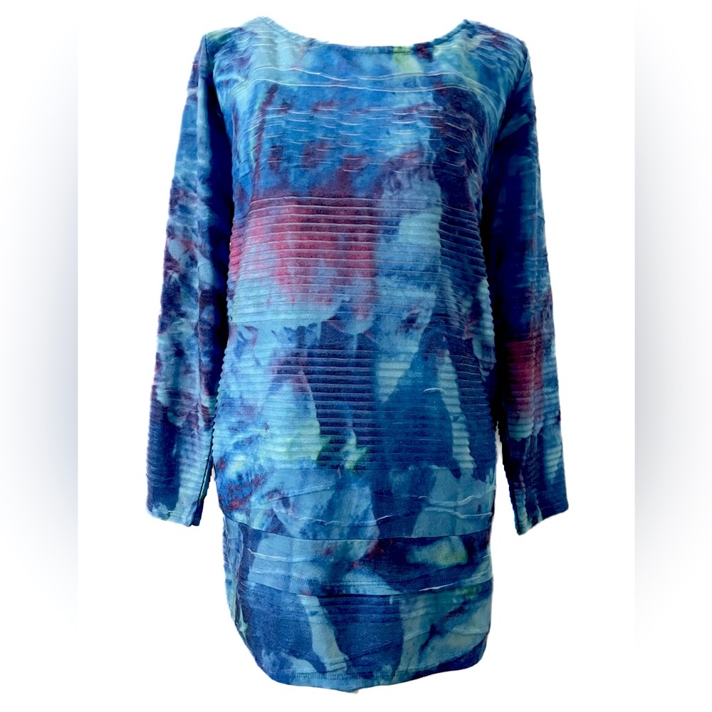 Soft Surroundings 3/4 Length Sleeve Textured Michelena Tunic Top